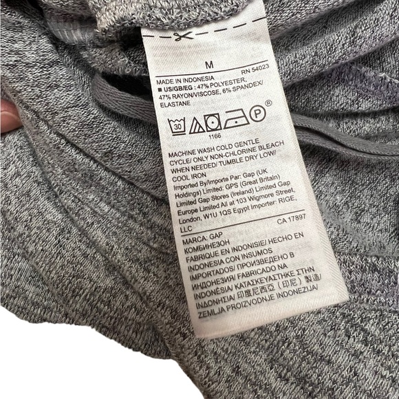 Gap soft spun grey marle women's sleeveless wide leg romper size M - Picture 9 of 9